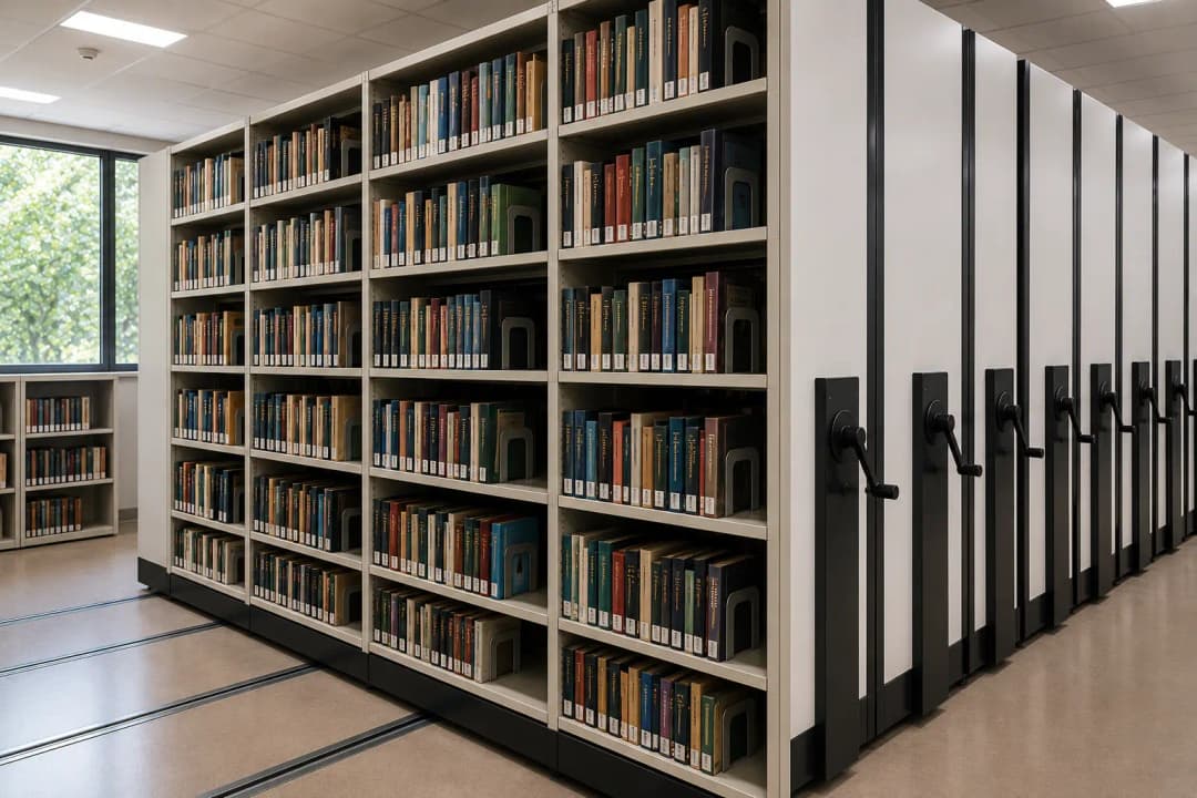 أرفف متحركة للمكتبات